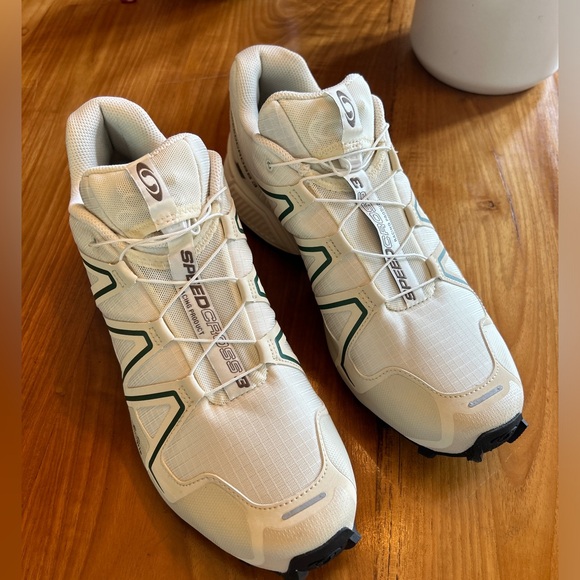 Salomon Other - Salomon White and Green Speedcross Athletic Shoes